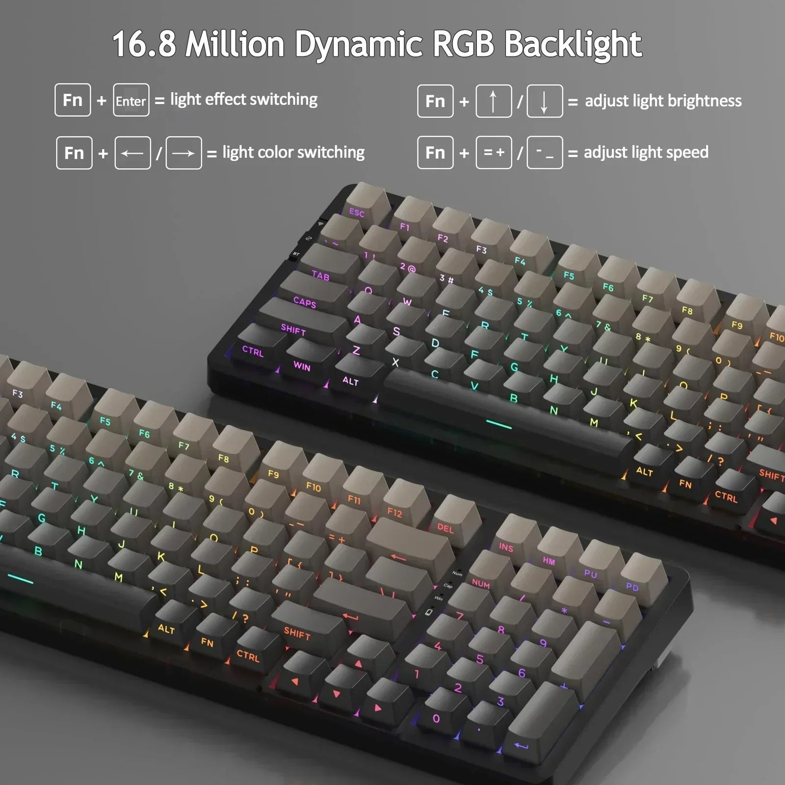 Magegee LIGHT100 Wireless Creamy Keyboard, Gasket Structure Hot Swappable, 2....