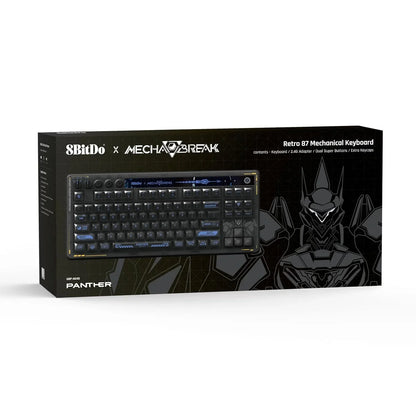 8BitDo Mecha Break Retro 87 mechanical gaming keyboard box with robot graphic