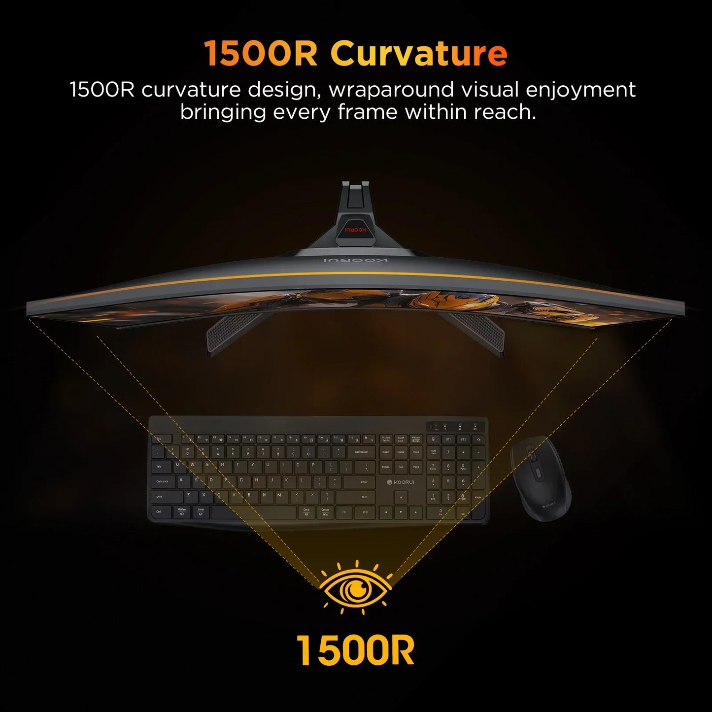 25" FHD Gaming Monitor, 240Hz 1080P Curved Monitor, Adaptive G-Sync, New, G2511XC