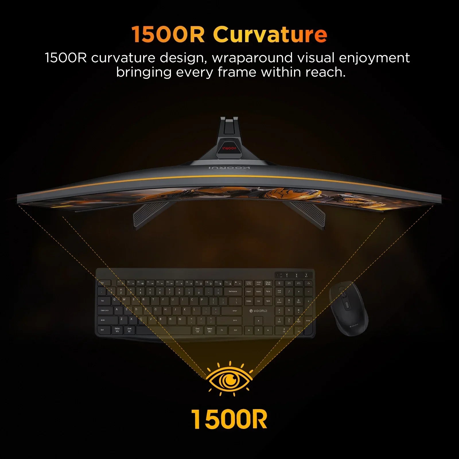 25" FHD Gaming Monitor, 240Hz 1080P Curved Monitor, Adaptive G-Sync, New, G2511XC
