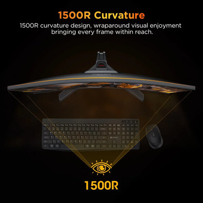 25" FHD Gaming Monitor, 240Hz 1080P Curved Monitor, Adaptive G-Sync, New, G2511XC