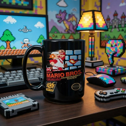 8-Bit Platform Adventure Mug | 15oz Arcade-Inspired Ceramic Cup