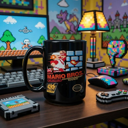 8-Bit Platform Adventure Mug | 15oz Arcade-Inspired Ceramic Cup