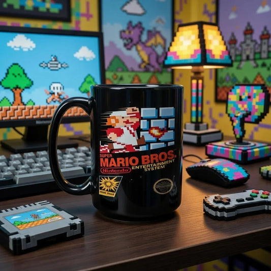 8-Bit Platform Adventure Mug | 15oz Arcade-Inspired Ceramic Cup