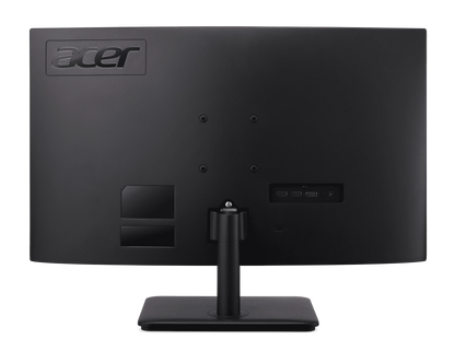 Back view of black Acer computer monitor showing input ports and stand