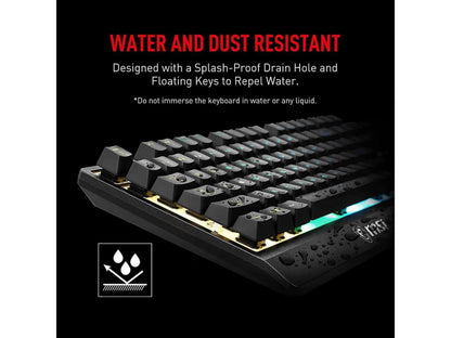Water and dust resistant RGB gaming keyboard from Byte Style with splash-proof design and floating keys.