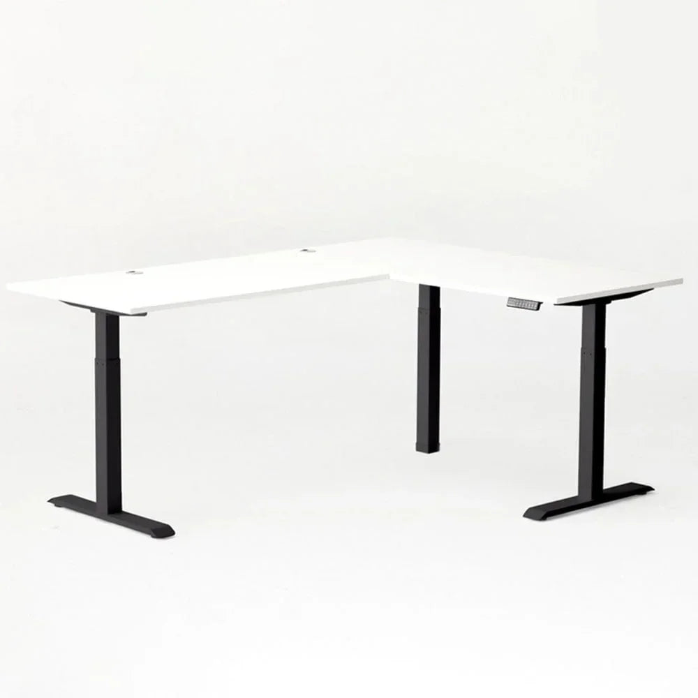Desk 2 L-Shaped Standing Desk Triple Motor 77 X 64 White - Black