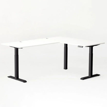 Desk 2 L-Shaped Standing Desk Triple Motor 77 X 64 White - Black