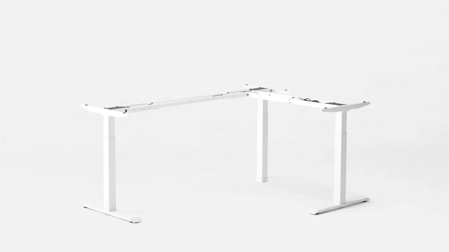 Desk 2 L-Shaped Standing Desk Triple Motor 77 X 64 White - Black