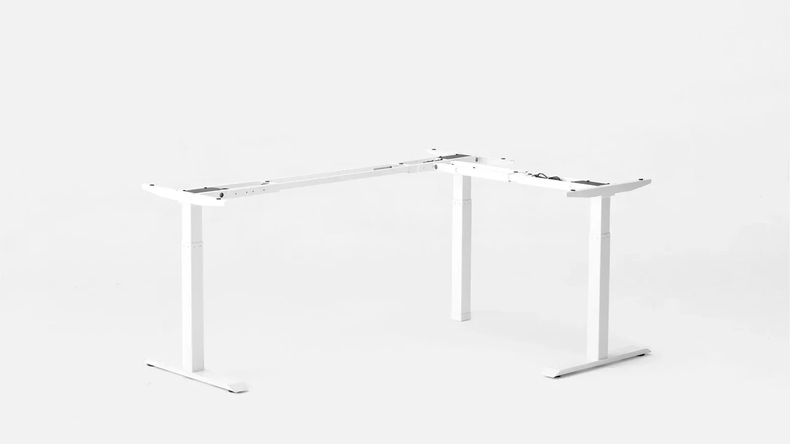 Desk 2 L-Shaped Standing Desk Triple Motor 77 X 64 White - Black