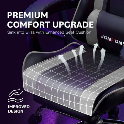 JONPONY gaming chair seat with premium comfort upgrade and enhanced cushion for improved design