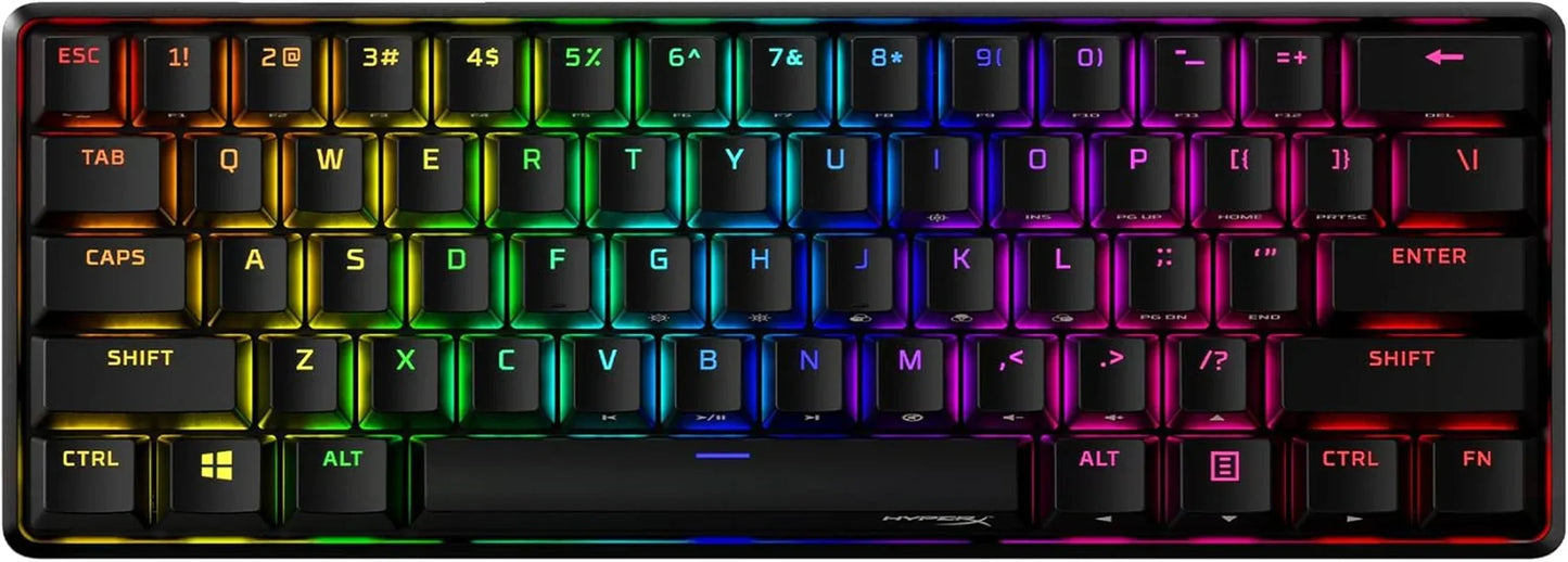 RGB mechanical gaming keyboard with compact layout and colorful backlit keys, Byte Style gear