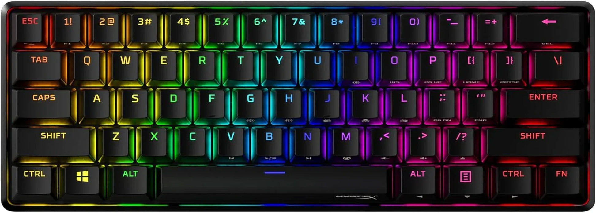 RGB mechanical gaming keyboard with compact layout and colorful backlit keys, Byte Style gear
