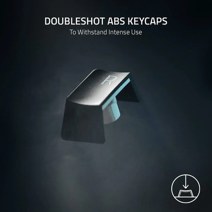 Close-up of a doubleshot ABS keyboard keycap for gaming, featuring durable design and Byte Style branding.