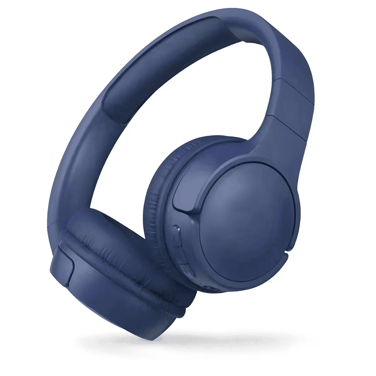Wireless over-ear blue gaming headset on white background