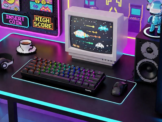 HK Gaming GK61 SE Gaming Keyboard | 60% Compact | RGB Lighting | N-Key Rollover | Black