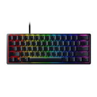 Compact RGB mechanical gaming keyboard with rainbow backlighting, modern minimalist style