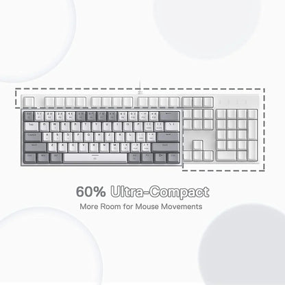 60% ultra-compact mechanical gaming keyboard comparison, more room for mouse movements