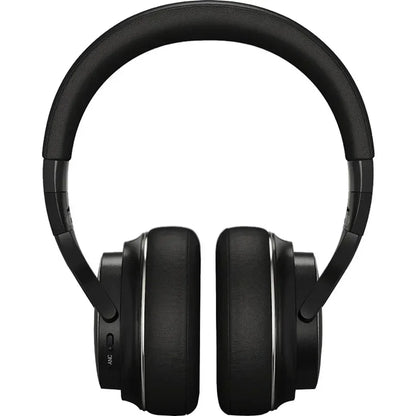 Black over-ear wireless gaming headset with cushioned ear cups on white background