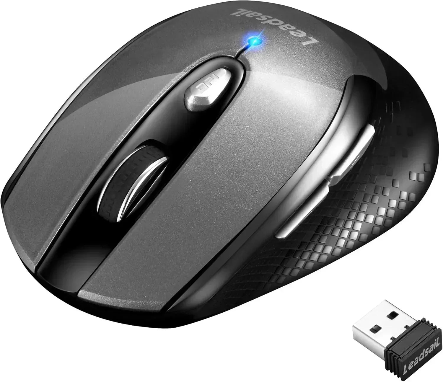 Wireless Mouse for Laptop, 2.4G Portable Slim Cordless Computer Mouse Less Noise, 6 Buttons, for Windows 10/8/7/Mac/Macbook Pro/Air/Hp/Dell/Lenovo/Acer
