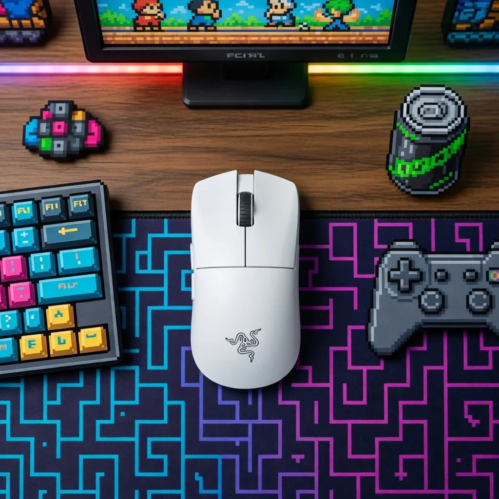 Razer DeathAdder V3 Pro Wireless Gaming Mouse | 64g | 5 Buttons | 2.4GHz | Bluetooth