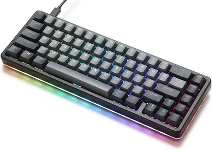RGB backlit mechanical gaming keyboard with compact design on white background