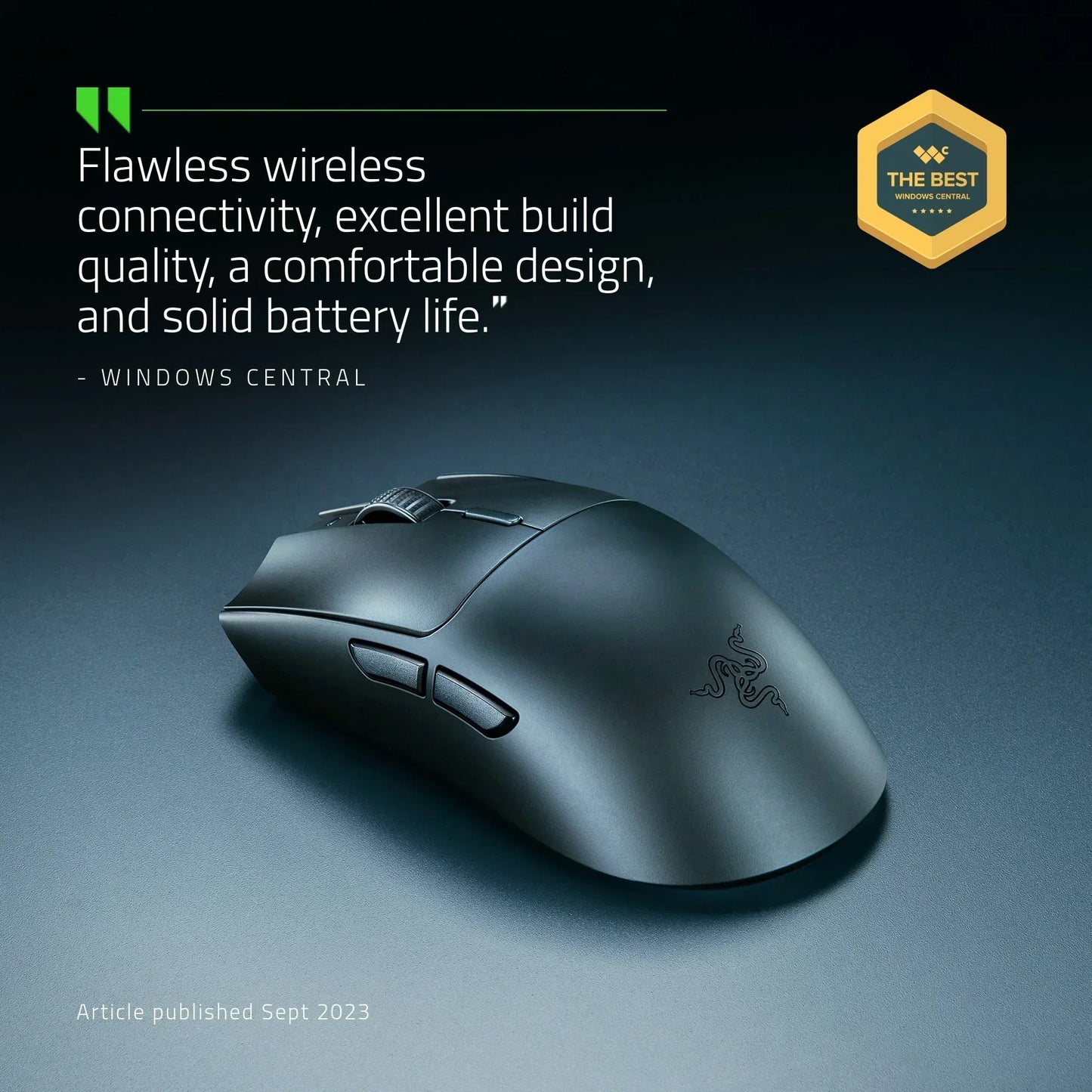 Viper V3 Hyperspeed Wireless Esports Mouse for PC, 82G, Black