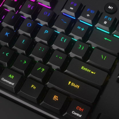 K618 PRO 3-Mode Wireless RGB Mechanical Keyboard, Bt/2.4Ghz/Wired Low Profile Win/Mac Gaming Keyboard W/Ultra-Thin Design, Dedicated Media Control & Linear Red Switch