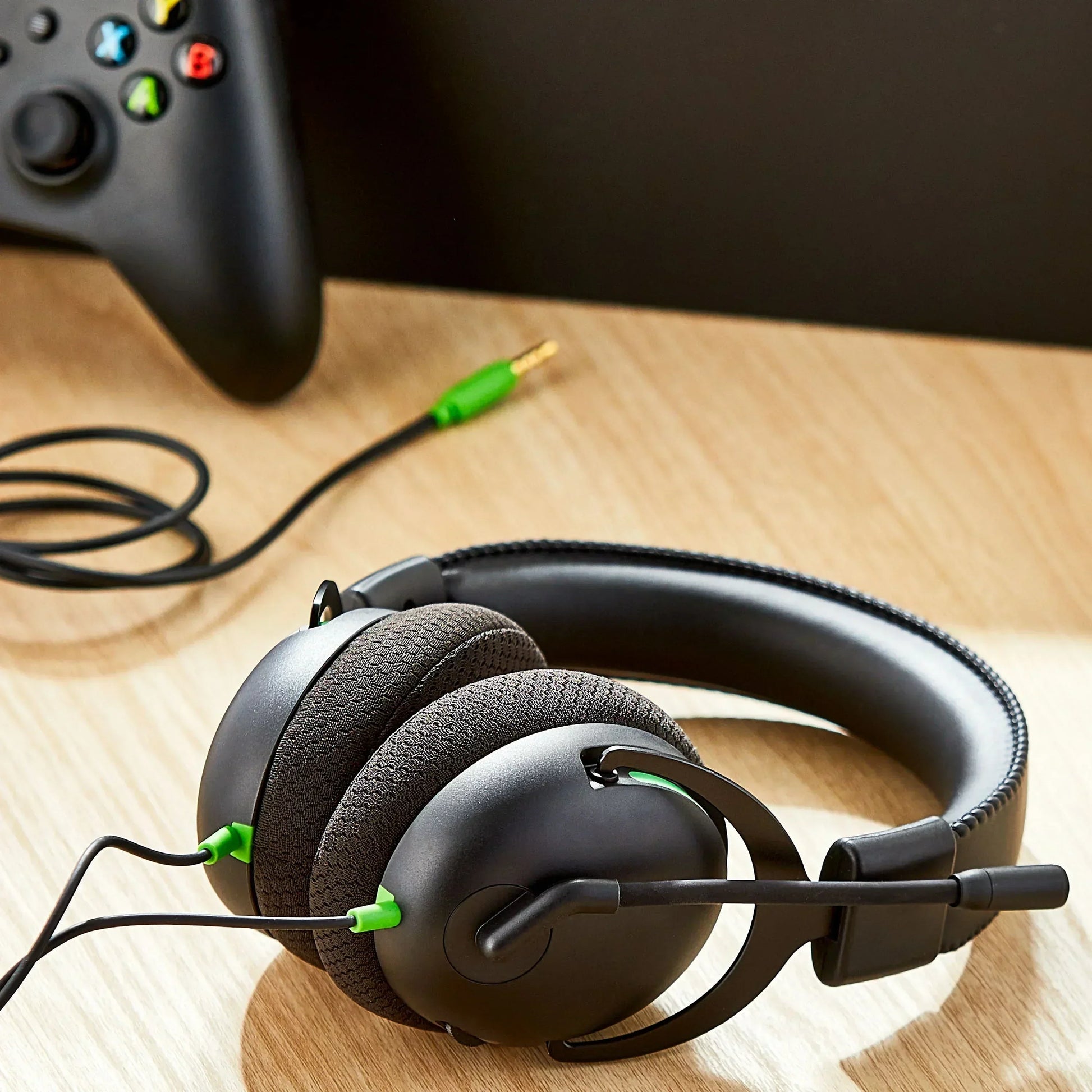 Wired Gaming Headset Compatible with Xbox Series X/S and Xbox One X/S, Black and Green