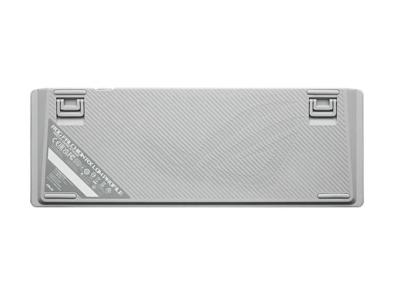 Back view of ASUS ROG Falchion RX low profile mechanical gaming keyboard in gray