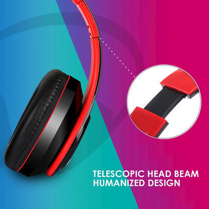 Over-Ear Wireless Bluetooth Headphones, Foldable Multi-Mode Wireless Headphones with Built-In Microphone, Wireless over Ear Headset for Travel, 10-Hour Playtime, Black