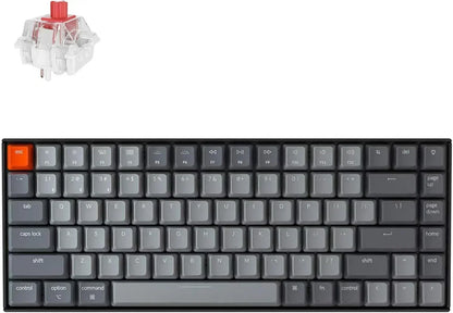 K2 75% Layout RGB Bluetooth Wireless Mechanical Keyboard with  Super Brown Switch/Anti Ghosting/N-Key Rollover, Compact 84 Keys USB Wired Gaming Keyboard for Mac Windows-Version 2