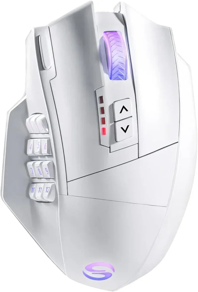 Venus Pro RGB Wireless MMO Gaming Mouse, 16,000 DPI Optical Sensor, 2.4 Ghz Transmission Technology, Ergonomic Design, 16M Chroma RGB Lighting, 16 Programmable Buttons, up to 70 Hours