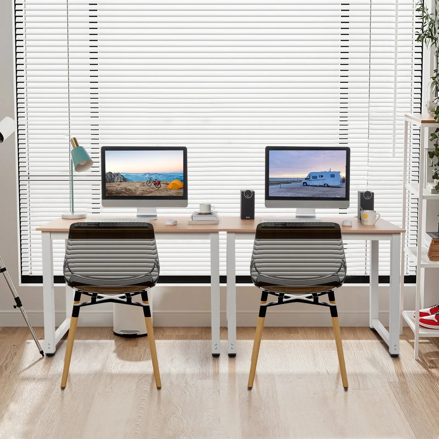 Wood Computer Desk PC Laptop Study Table Workstation Home Office Furniture