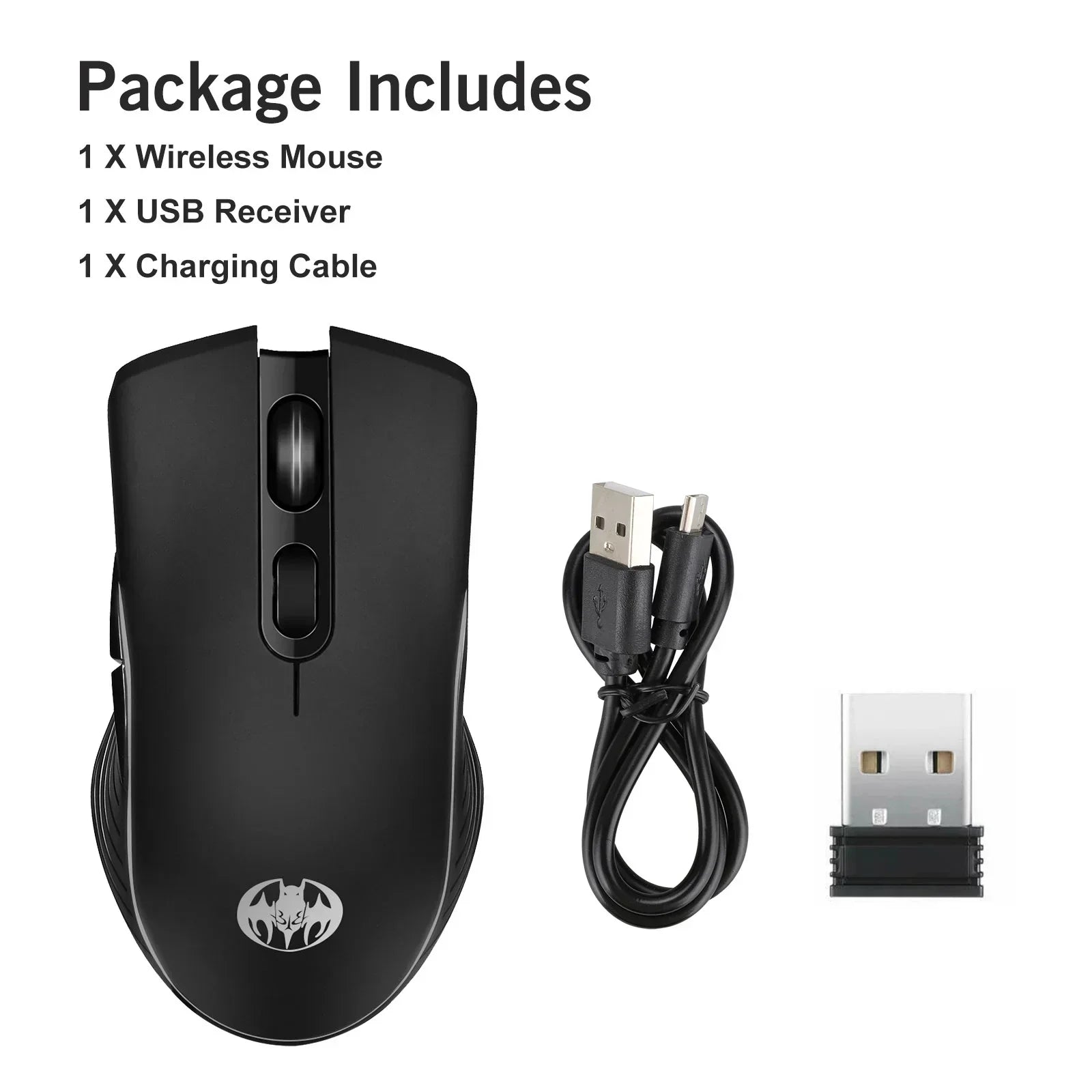 M06 Wireless Gaming Mouse, Rechargeable Computer Mouse Mice with Rainbow Backlit Lights, 3 DPI Levels, 6 Silent Buttons, USB 2.4Ghz Optical Mice for PC Gamer Laptop Desktop Chromebook Mac