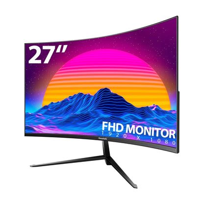 24-Inch Curved Gaming Monitor 120Hz Full HD 1080P Built-In Speakers Tilt Adjustable