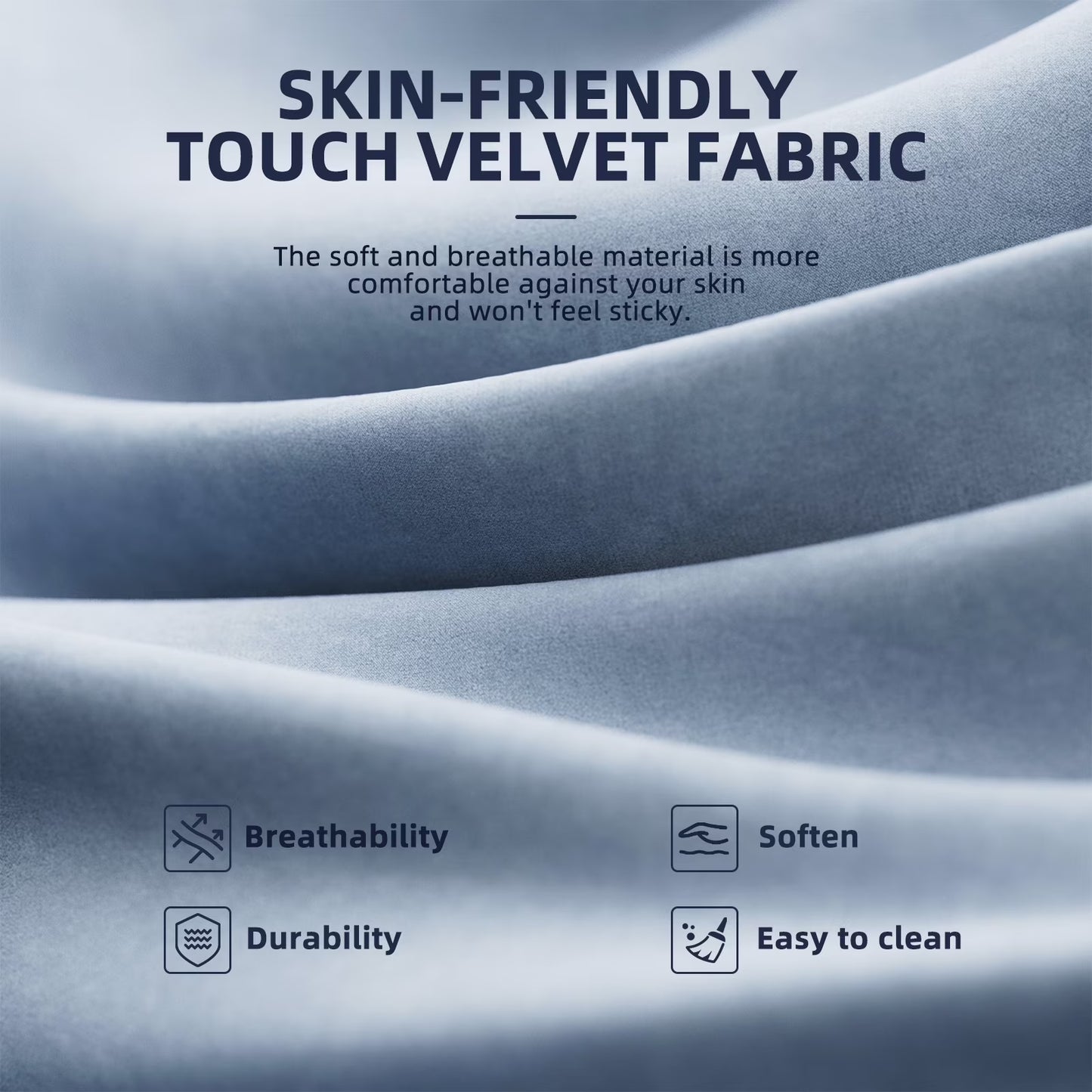 Skin-friendly touch velvet fabric: soft, breathable, durable, and easy to clean for gaming apparel comfort.