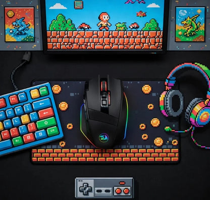 Redragon M801 Wireless Gaming Mouse | RGB | 9 Programmable Macro Buttons | Up to 16,000 DPI | Rapid Fire