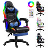 AuraQuest RGB LED Gamer Throne with Footrest