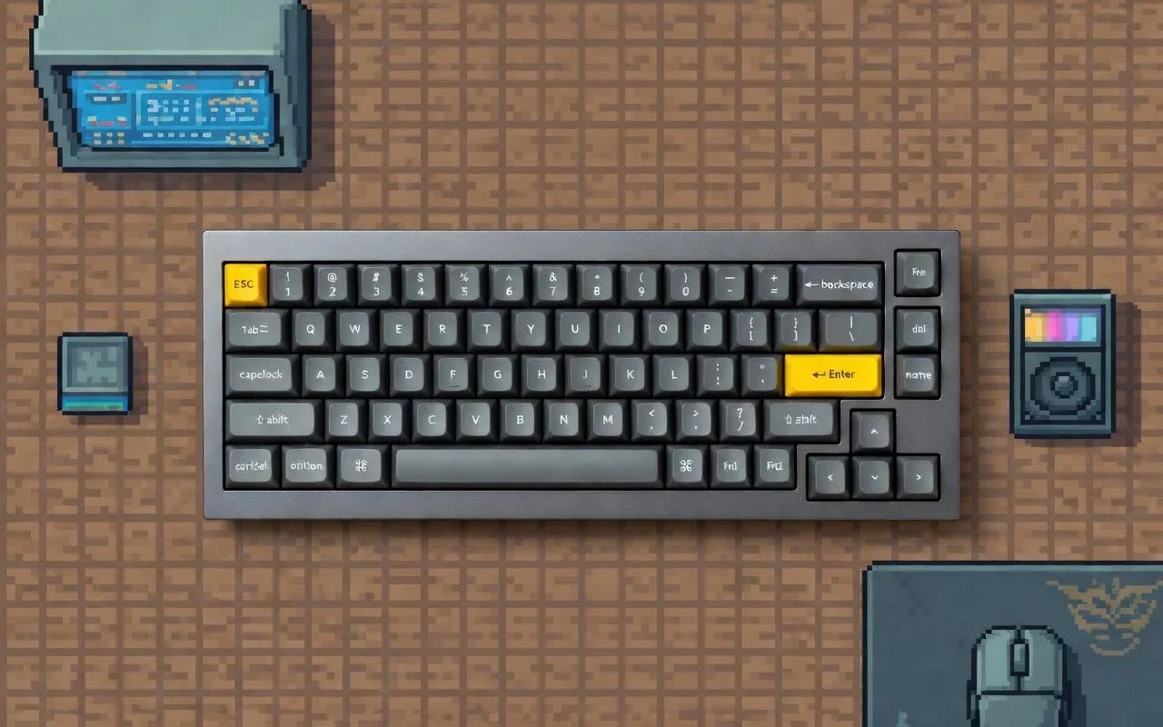 Keychron Q2 Wired Custom Mechanical Keyboard, QMK/VIA Programmable Macro, Full Aluminum, Hot-Swappable Gateron G Pro Brown Switch, 65% Layout Double Gasket Grey