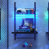 Bestier Carbon Fiber LED Gaming Shelf