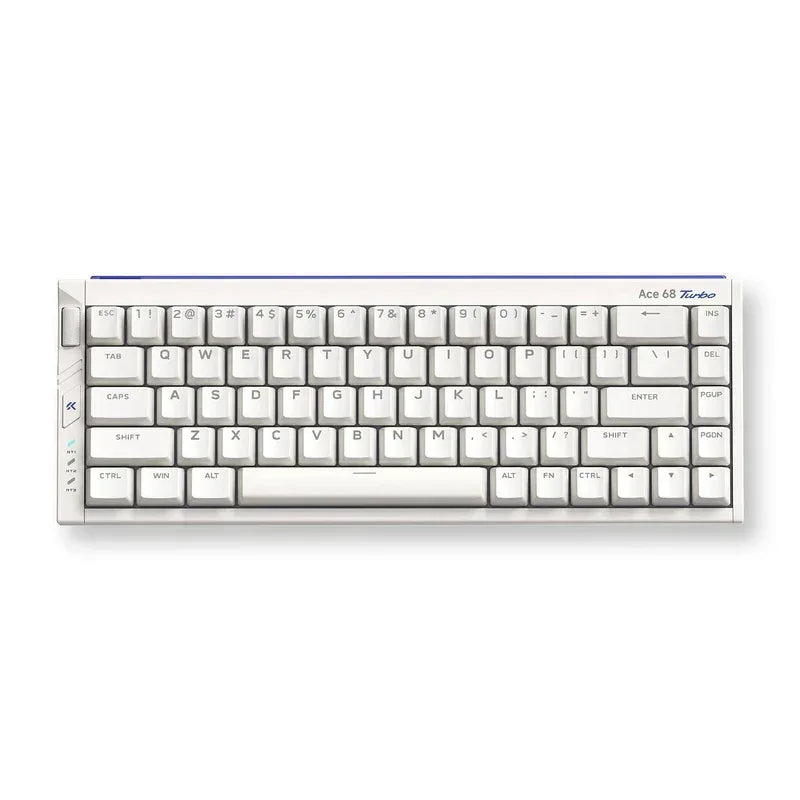 Ace 68 Turbo full aluminum white esports gaming keyboard with Hall effect switches