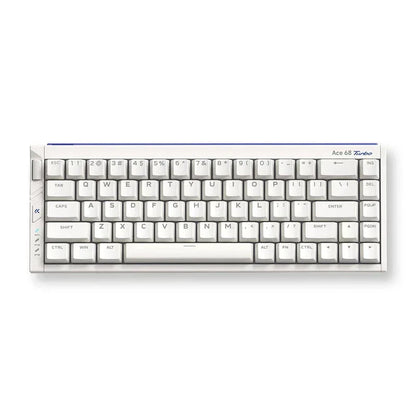 Ace 68 Turbo full aluminum white esports gaming keyboard with Hall effect switches