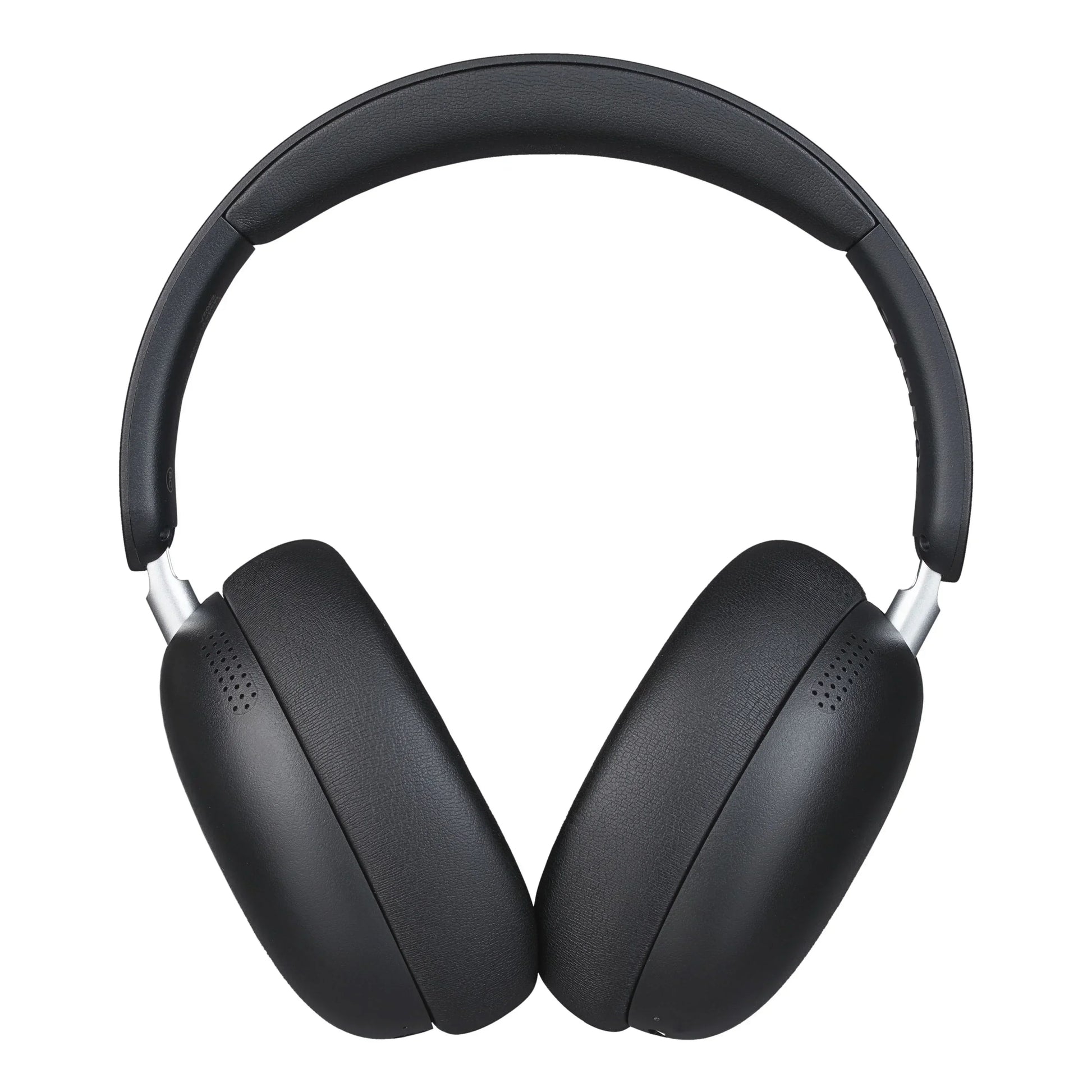 Black wireless over-ear headphones with active noise canceling, padded headband