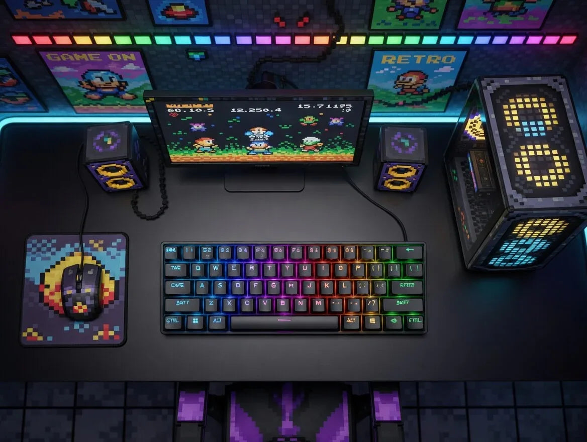 SteelSeries Apex Pro Mini Wireless Gaming Keyboard | 60% Compact | Adjustable Actuation | RGB | PBT Keycaps | Bluetooth 5.0 | 2.4GHz | USB-C
