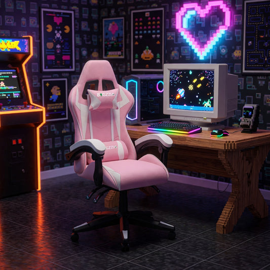 Bigzzia High-Back Gaming Chair | Headrest | Lumbar Support