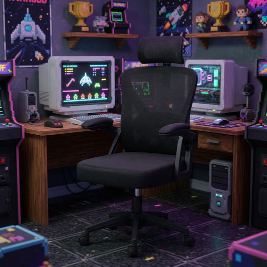 COOLHUT High-Back Mesh Gaming Chair | 500lb Capacity | Headrest | Adjustable Armrests